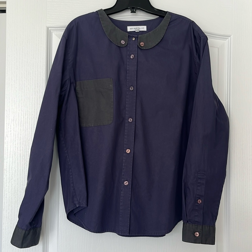 See by Chloé cotton button down shirt